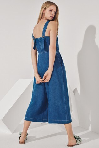 lf markey denim jumpsuit