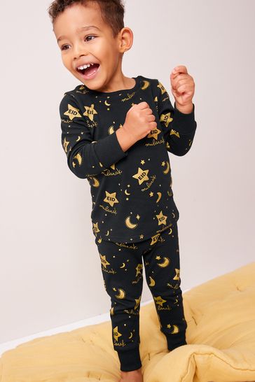 Buy Black Gold Eid Single Pyjamas 9mths 12yrs from Next Denmark