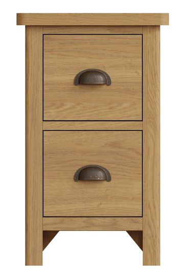 K Interiors Oak Lana Solid Wood Small Bedside Cabinet