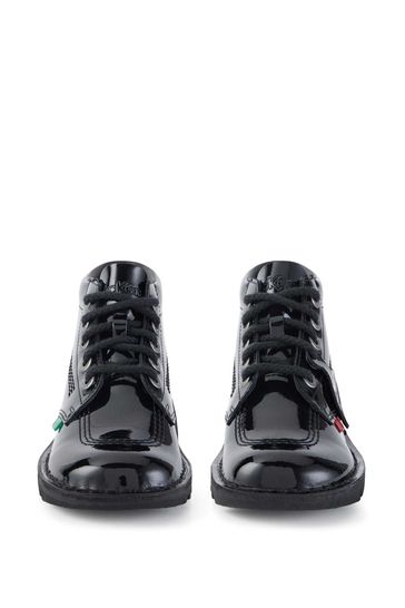 Buy Kickers Black Youth Hi Patent Leather Shoes from Next Bahrain