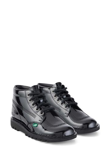 Buy Kickers Black Youth Hi Patent Leather Shoes from Next Bahrain