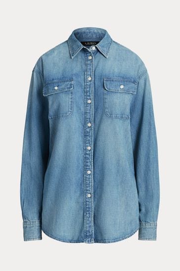Blue jean ralph lauren shirt 2025