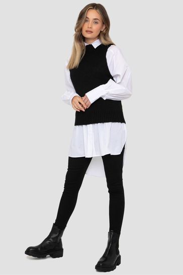 Black tank top jumper discount