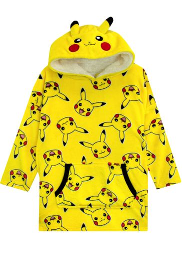 Buy Character Yellow Pokemon Fleece Lounge Blanket Hoodie from Next Greece