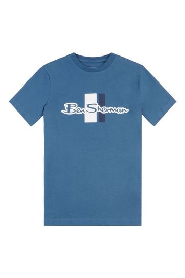 Ben Sherman Blue Mod Script T-Shirt