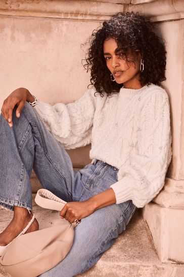 Mint velvet top cream jumper