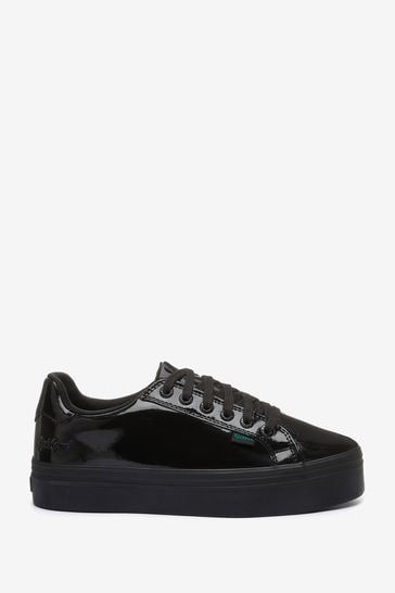 Kickers Youth Tovni Stack Patent Leather Black Shoes