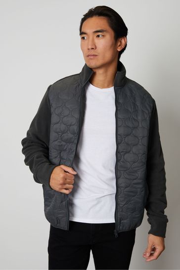 Quilted fleece deals jacket