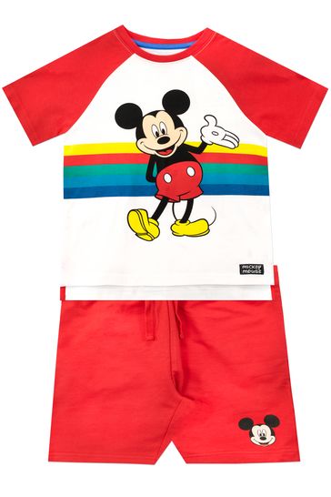 Buy Character White Mickey Mouse Disney Shorts and T Shirt Set