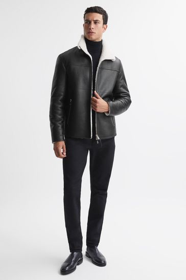 Reiss sheepskin jacket sale