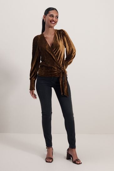 Long online velvet top