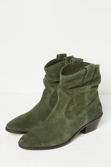 Green slouch boots on sale