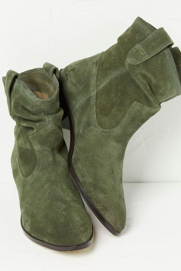 Green slouch boots deals