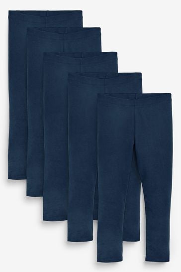 Buy Black/Navy Blue/Grey/White Leggings 5 Pack (3-16yrs) from Next USA