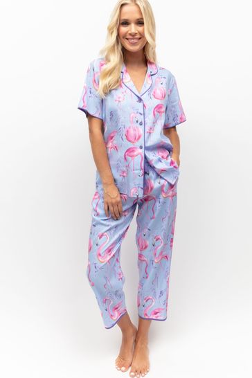 Cyberjammies Blue Cyberjammies Flamingo Print Pyjama Set