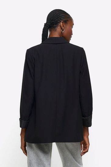 River island black blazer store