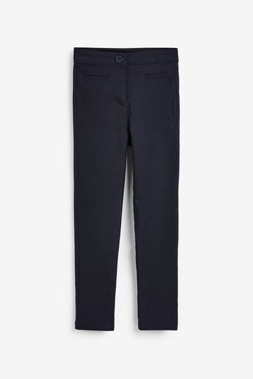 Buy Navy Blue School Skinny Stretch Trousers 3 16yrs from Next