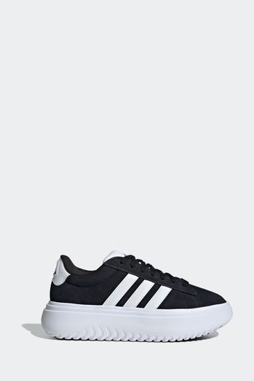 Buy adidas Black Grand Court Platform Suede Shoes from Next Ireland