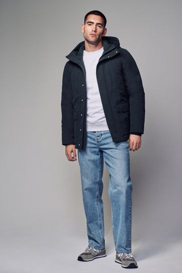 Buy Navy Blue Borg Lined Shower Resistant 4 Pocket Parka Jacket from Next Bahrain