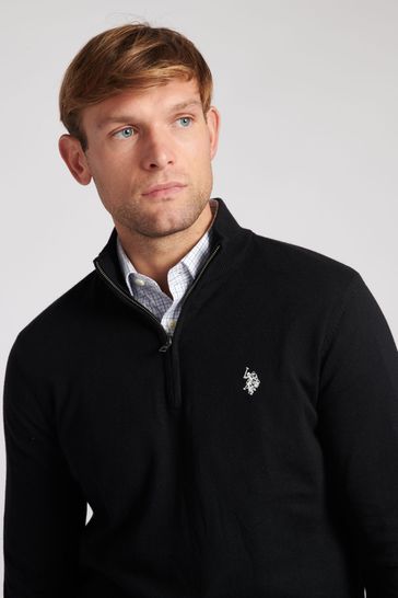 Black polo quarter zip 2025
