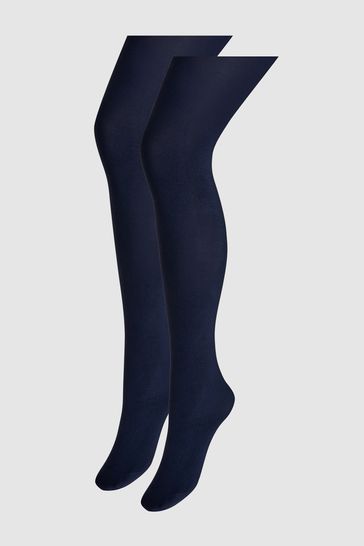 Navy 60 Denier Ultimate Comfort Opaque Tights Two Pack