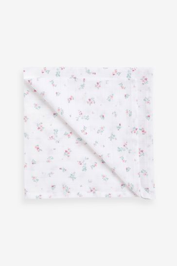Pink Rabbit Baby Muslin Cloths 4 Packs