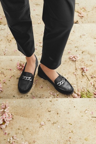 Moccasin shoes black clearance
