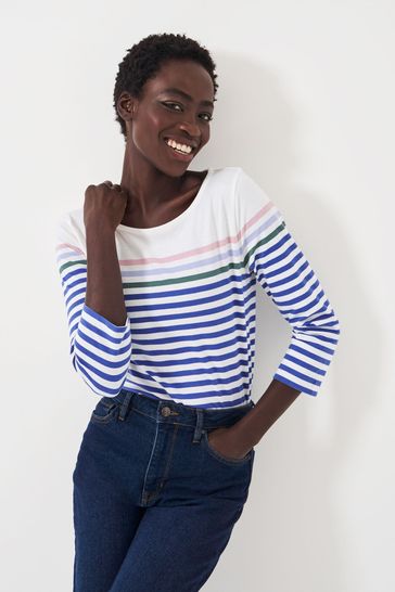 Buy Crew Clothing Company 100 Cotton Essential Breton Stripe Top from Next Bahrain