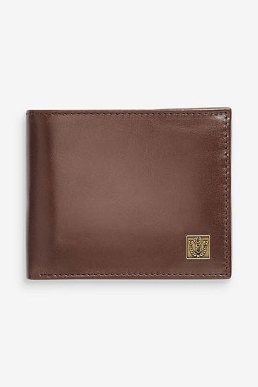 Brown/Gold Leather Extra Capacity Wallet