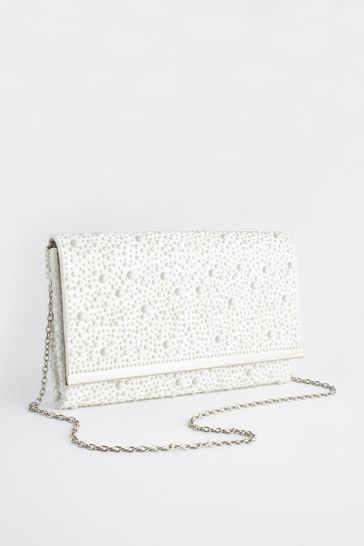 White pearl clutch on sale