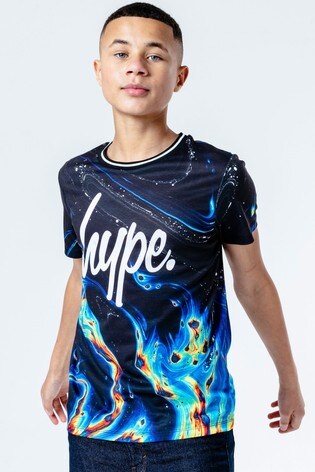 Hype. Blue Rainbow Marble Kids T-Shirt