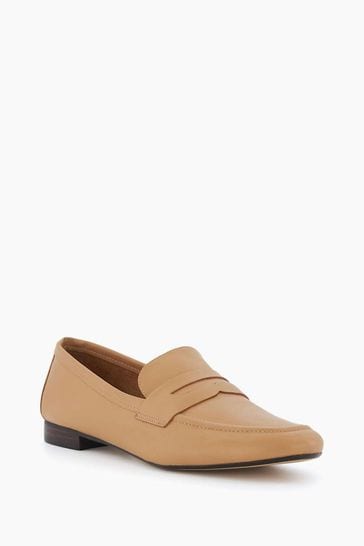 Dune top gold loafers