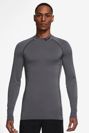 Nike Pro Grey Dri-FIT Long-Sleeve Top