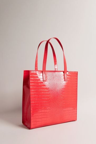 Buy Ted Baker Croccon Pink Imitation Croc Effect Large Icon Bag from Next  USA