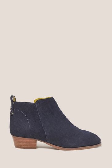 White Stuff Blue Willow Suede Ankle Boots