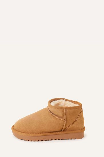 Accessorize Tan Brown Mini Suede Boots