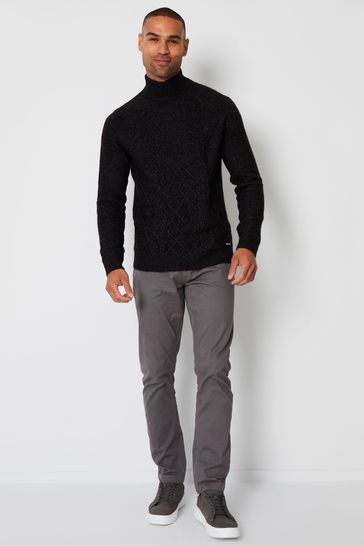 Black turtleneck knit best sale jumper