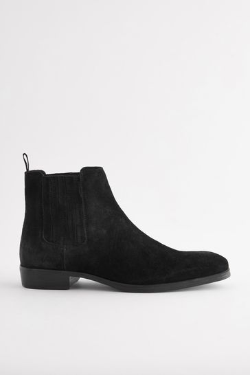 Black suede shop chelsea boots