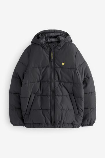 Lyle Scott Black Longline Boys Puffer Jacket