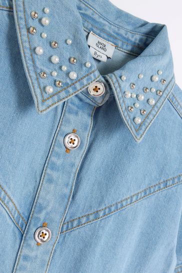 River island 2025 diamante shirt