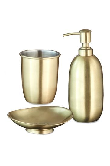 Our House Brass Bathroom Accessories Set
