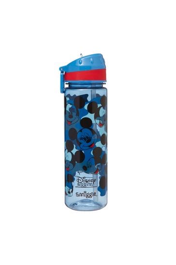 Smiggle Blue Mickey Mouse Mickey Mouse Disney Drink Up Plastic Drink Bottle 650ml
