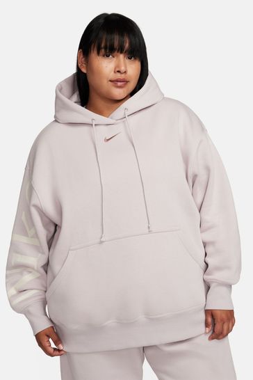 Buy Nike Pale Pink Curve Oversized Varsity Hoodie from Next Luxembourg