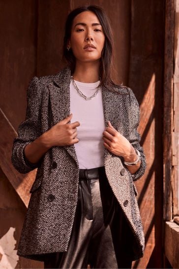 Black textured on sale blazer