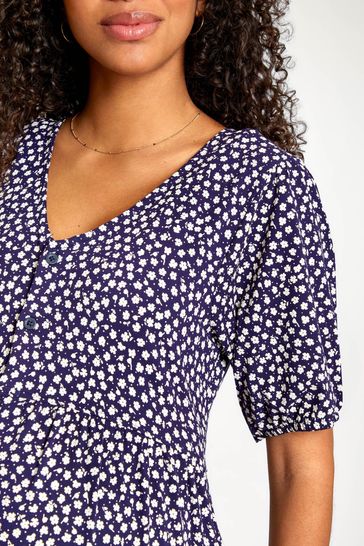 Buy JoJo Maman B b Navy Blue Ditsy Ditsy Print V Neck Maternity