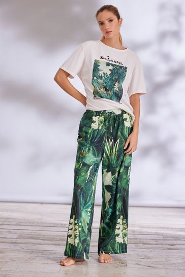 Buy Green Pyjama manches courtes en coton Henri Rousseau from