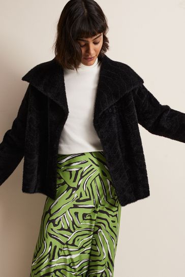 Buy Phase Eight Lucy Faux Fur Black Jacket from Next Ireland
