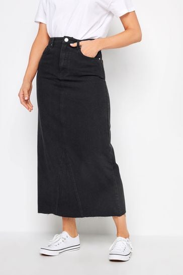 Long Tall Sally Black Denim Maxi Skirt