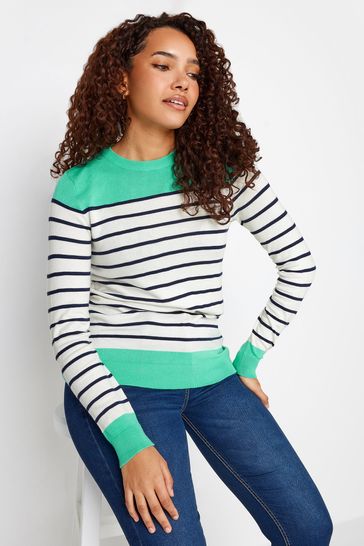 Buy M Co Green Striped Jumper from Next Denmark