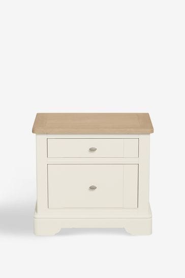White hampton shop bedside table